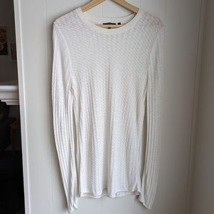 Theory sweater, delicate white knit, Small/Medium/Large